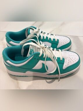 Nike Dunk Low Teal & White Sneakers Jade